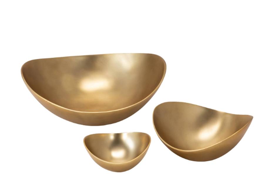 Aluminium Cast Bowls (set Of 3)