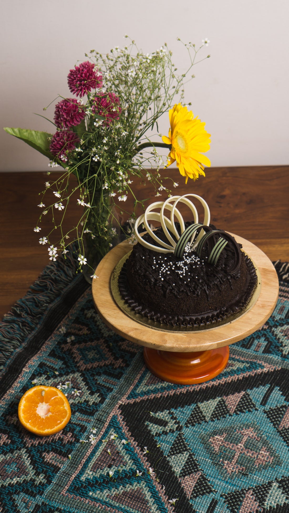 Handcrafted Wooden Cake Stand