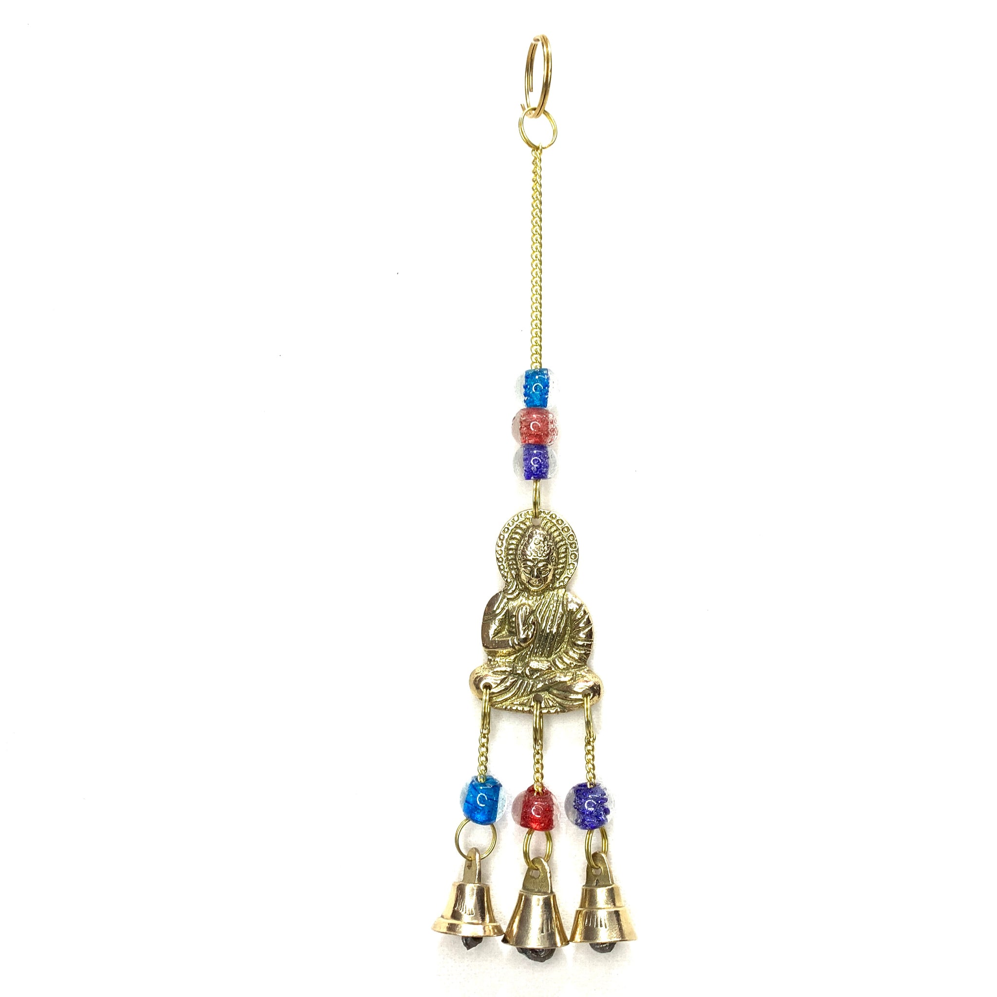 Brass Bell Buddha With Beads Chime