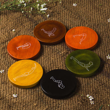 Surya Namaskar Coaster Set Of 6