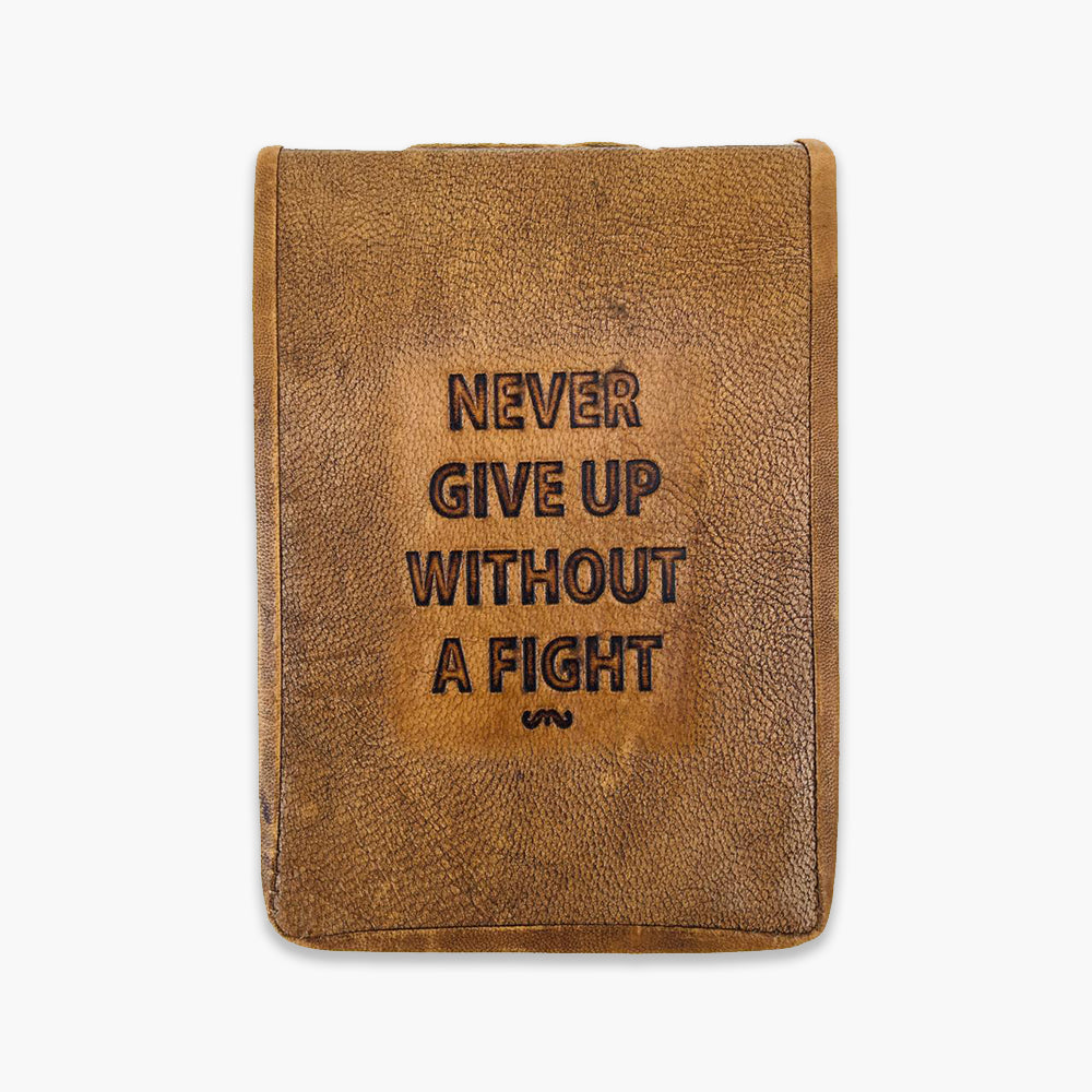 Quote Embossed Leather Journal