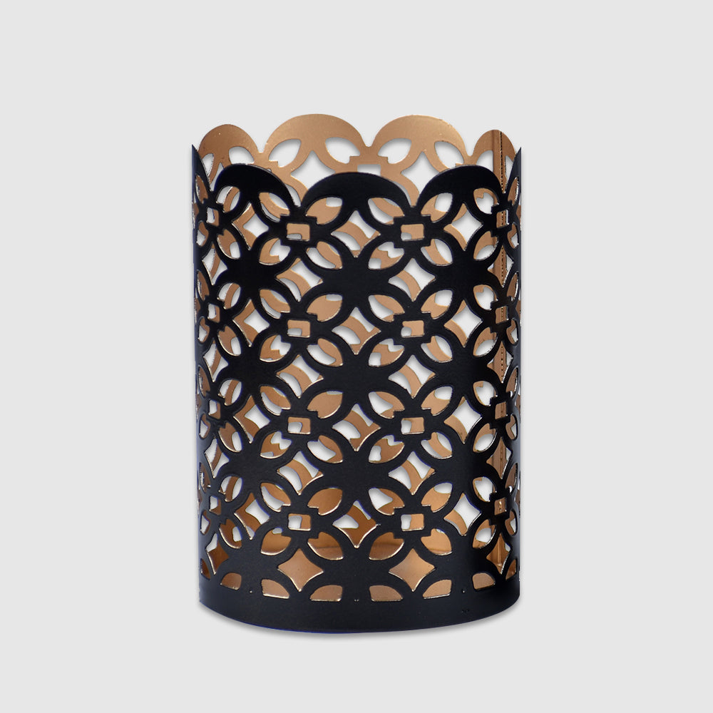 Black And Gold Votive T-light Holder For Decoration