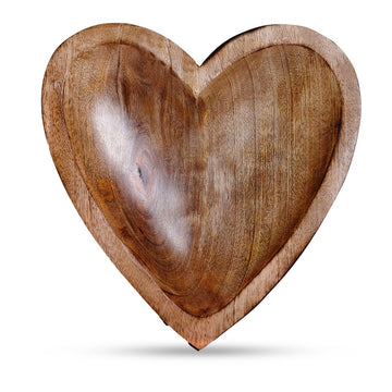 Wooden Heart Serving Platter