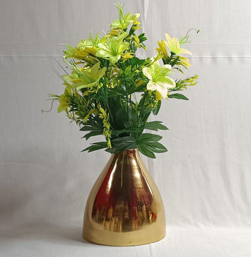 Golden Finish Metallic Vase