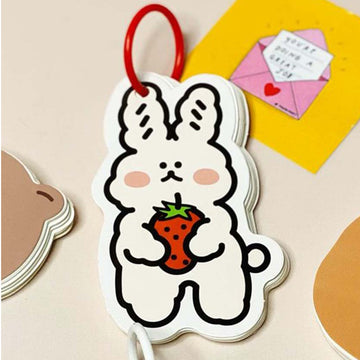 Cute Memopad White Bunny