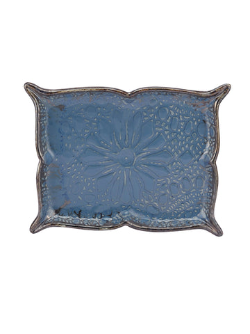 Blue Ceramic Exotic Glazed Platter