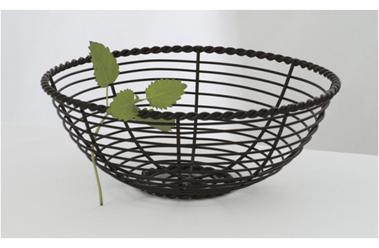 Round Matt Black Wire Basket