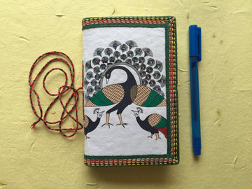 Handmade Paper Diary- Peacock (Set Of 4)