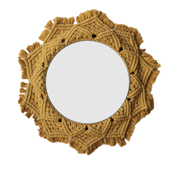 Jute Rope Braided Wall Mirror