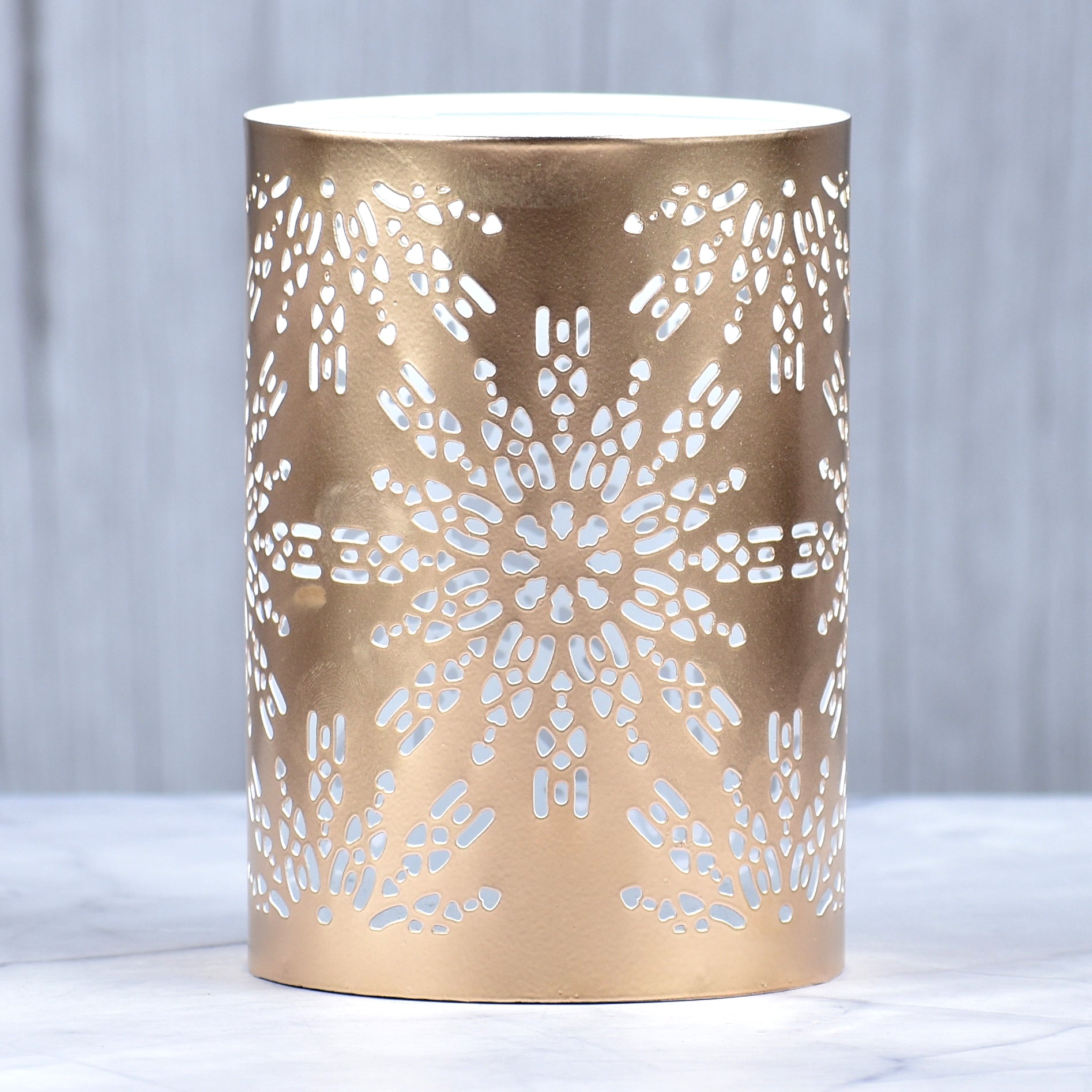 Snowflake Etching Candle Votive Holder