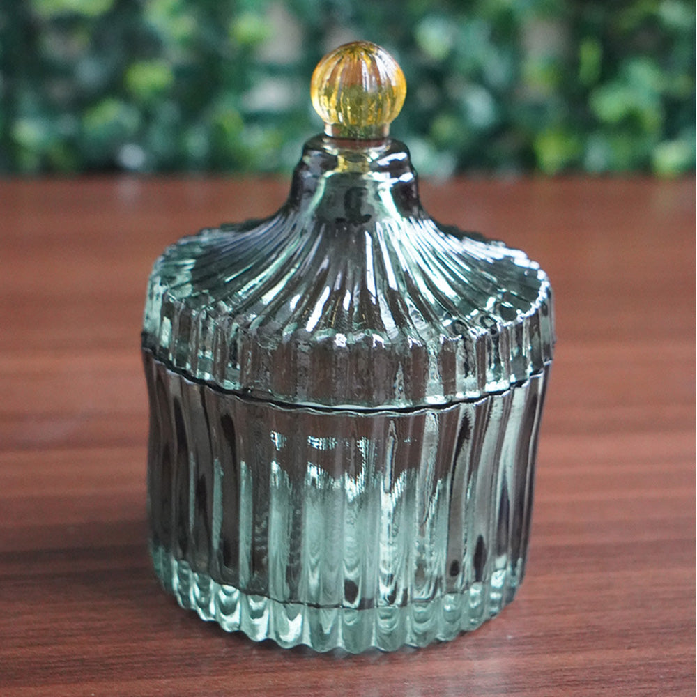 Glass Jewelry Box With Lid