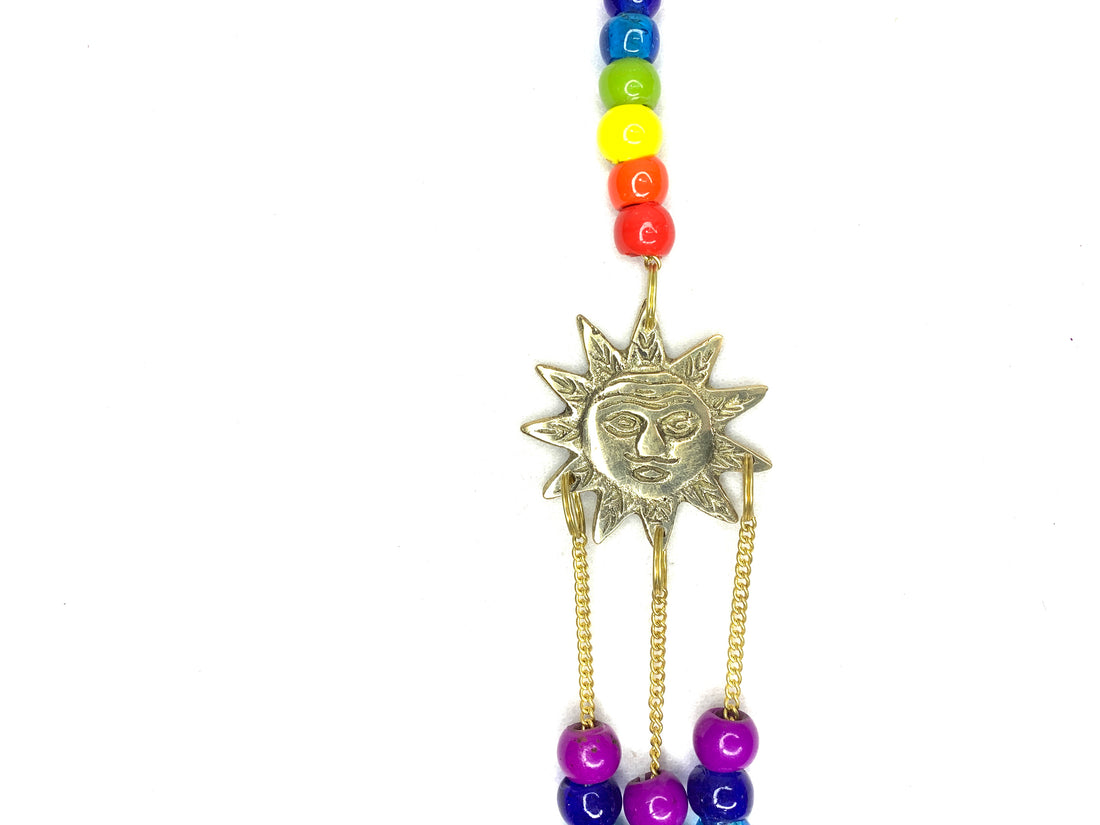 Sun Bell With 7 Chakra Glass Beads Chime