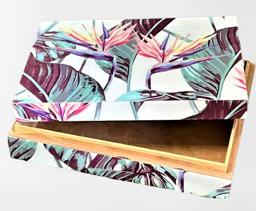 Blue Palm Leaf Storage Box