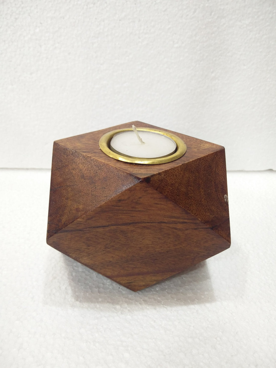 Geometrical Tea Light Stand - Diamond Cut