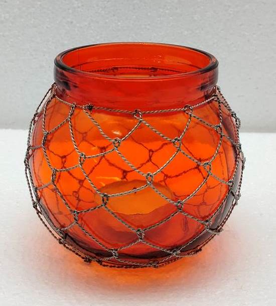 Colored Glass Wax Votive