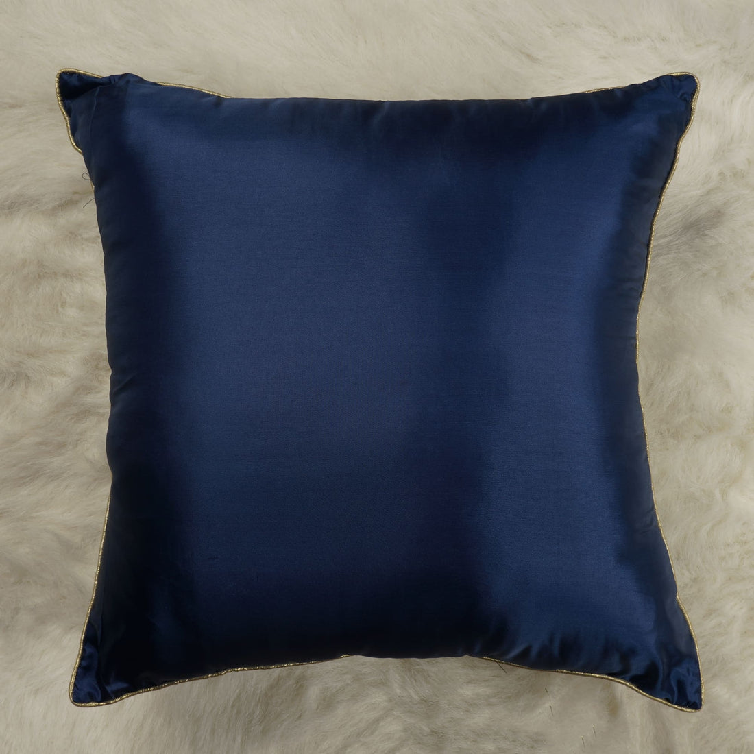 Foil Print Faux Silk Cushion Cover