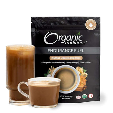 Organic Traditions Endurance Fuel Mushroom Coffee (20 Servings) 280g/10oz