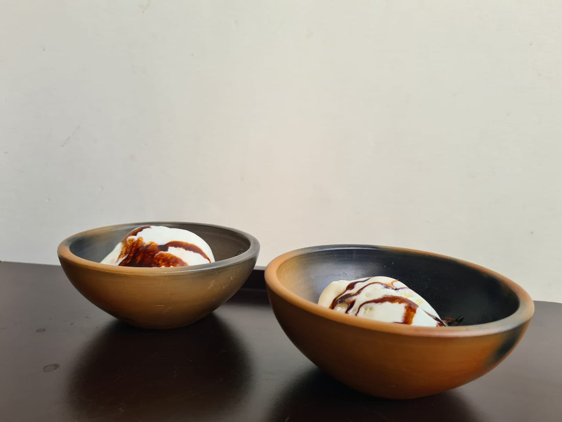 Handmade Terracotta Small Bowls (Set Of 2)