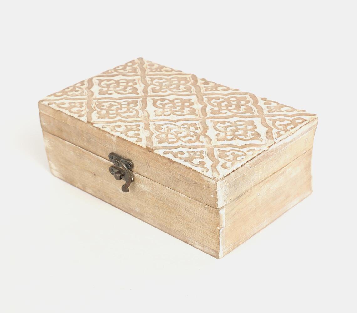 Mango Wood Hand Carved Box