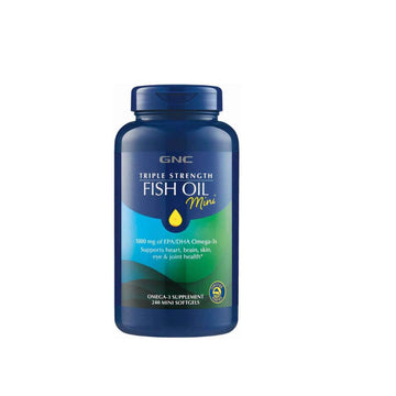 GNC Triple Strength Omega-3 Fish Oil Mini's 1000mg| 240 Mini Softgels