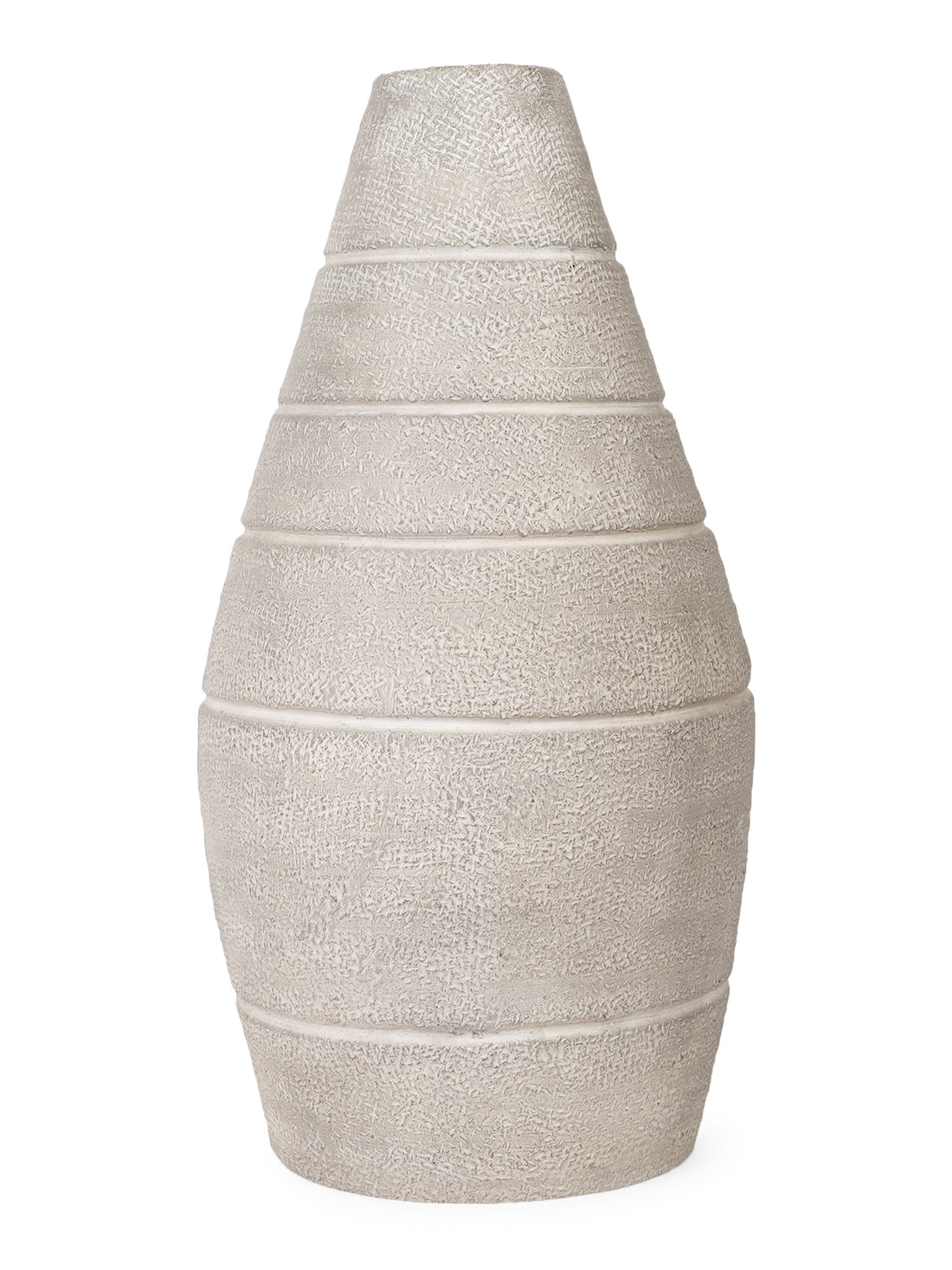 Grey Flower Vase With Lines