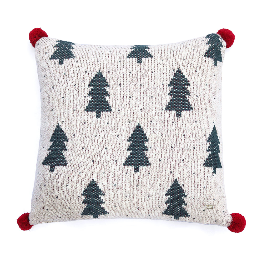 X-Mas Tree Cotton Knitted Cushion Cover