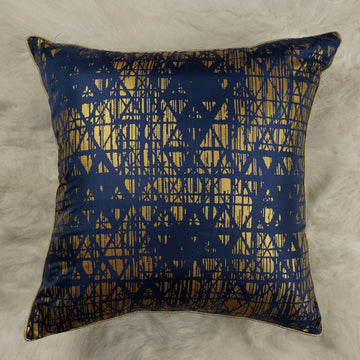 Foil Print Faux Silk Cushion Cover