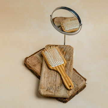 Wooden Bristle Paddle Brush