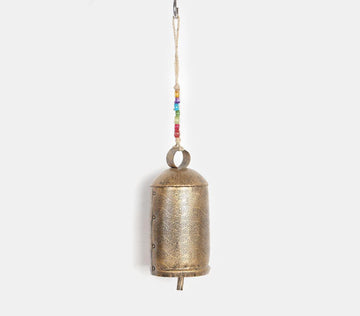 Handmade Medium Bell Hanging With Beads