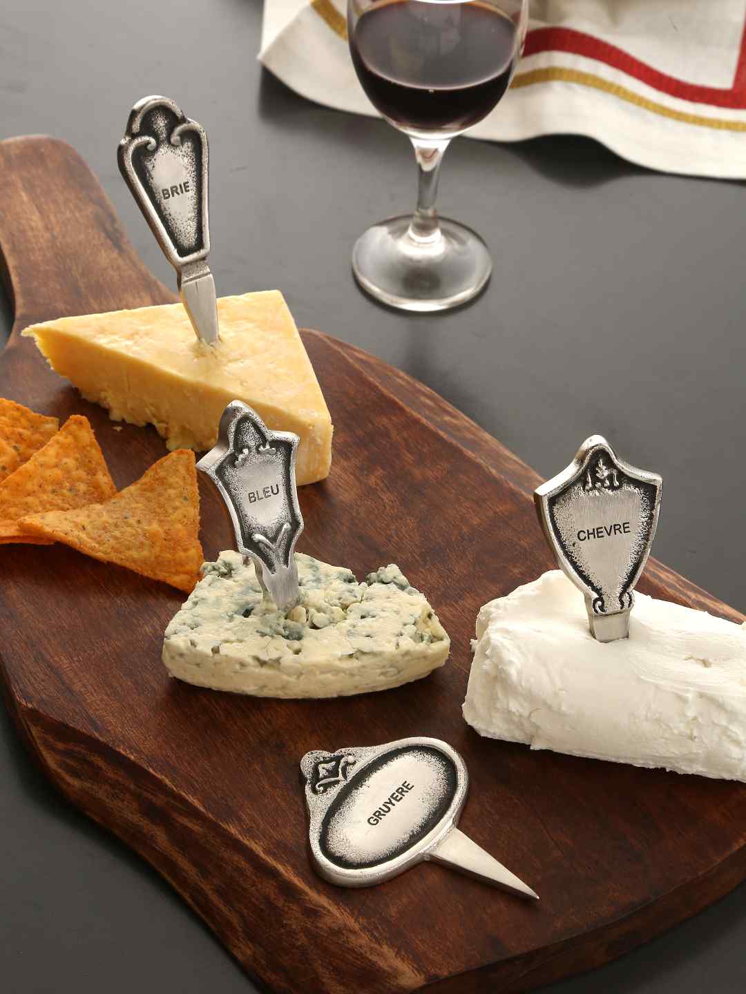 Cheese Markers Set Of 4 For Gruyere - Chevre - Bleu And Brie