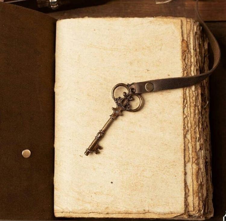 Vintage Leather Journal With Key Closure