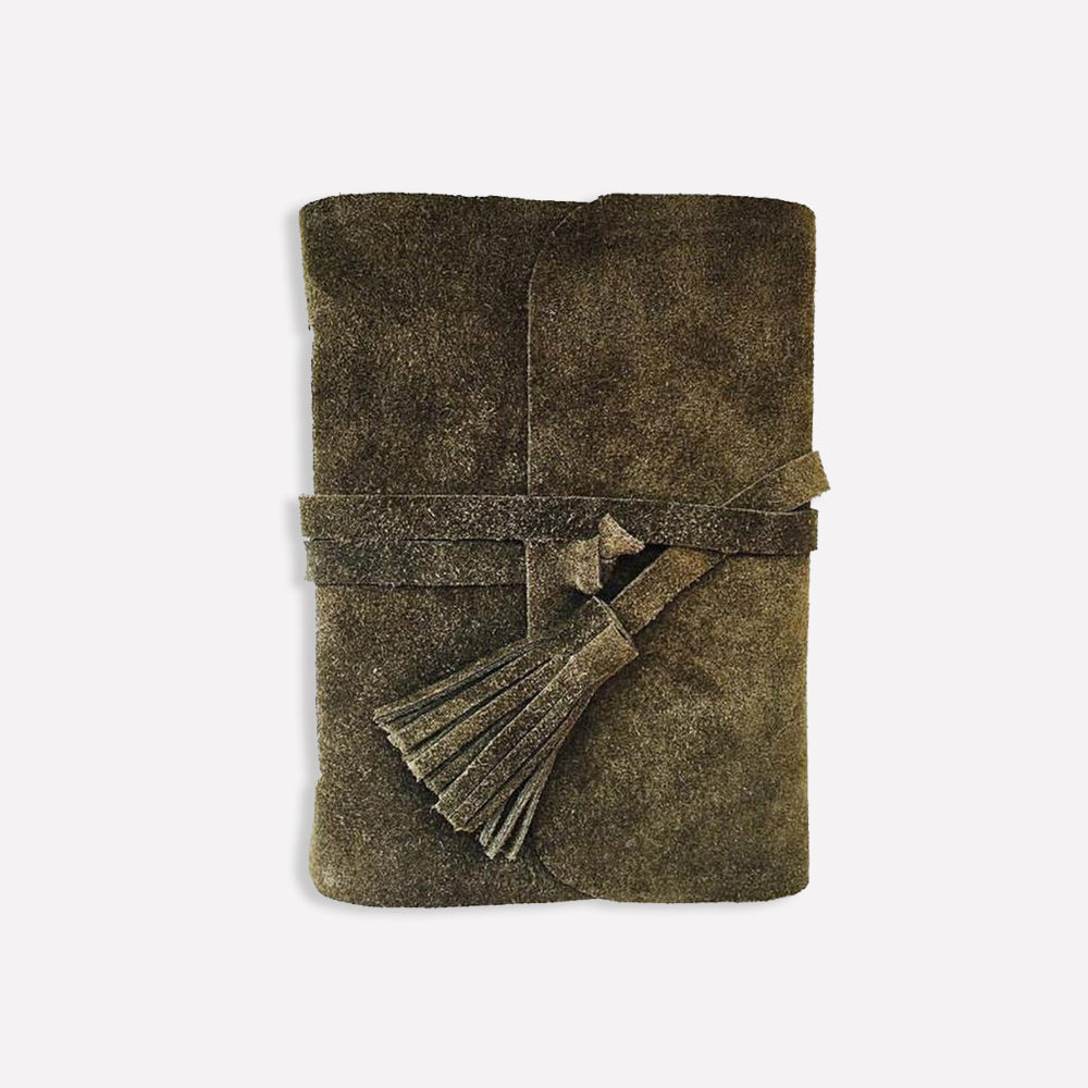 Suede Leather Journal With Tussle Closure