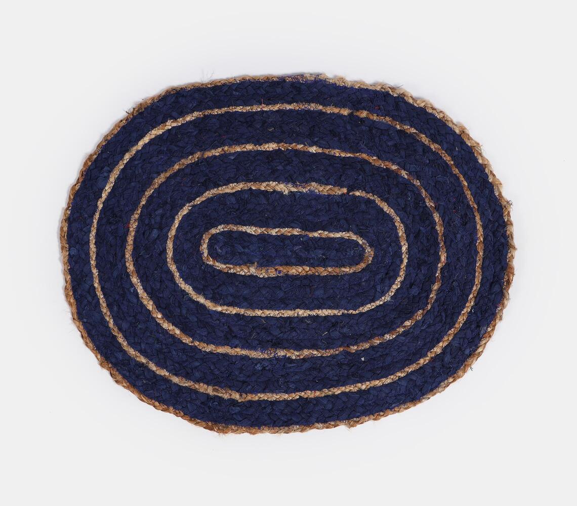 Blue Oval Door Mat