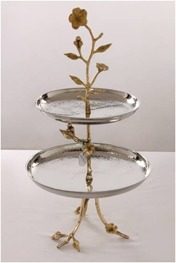 Elegant Vine Two Tier Cake Stand