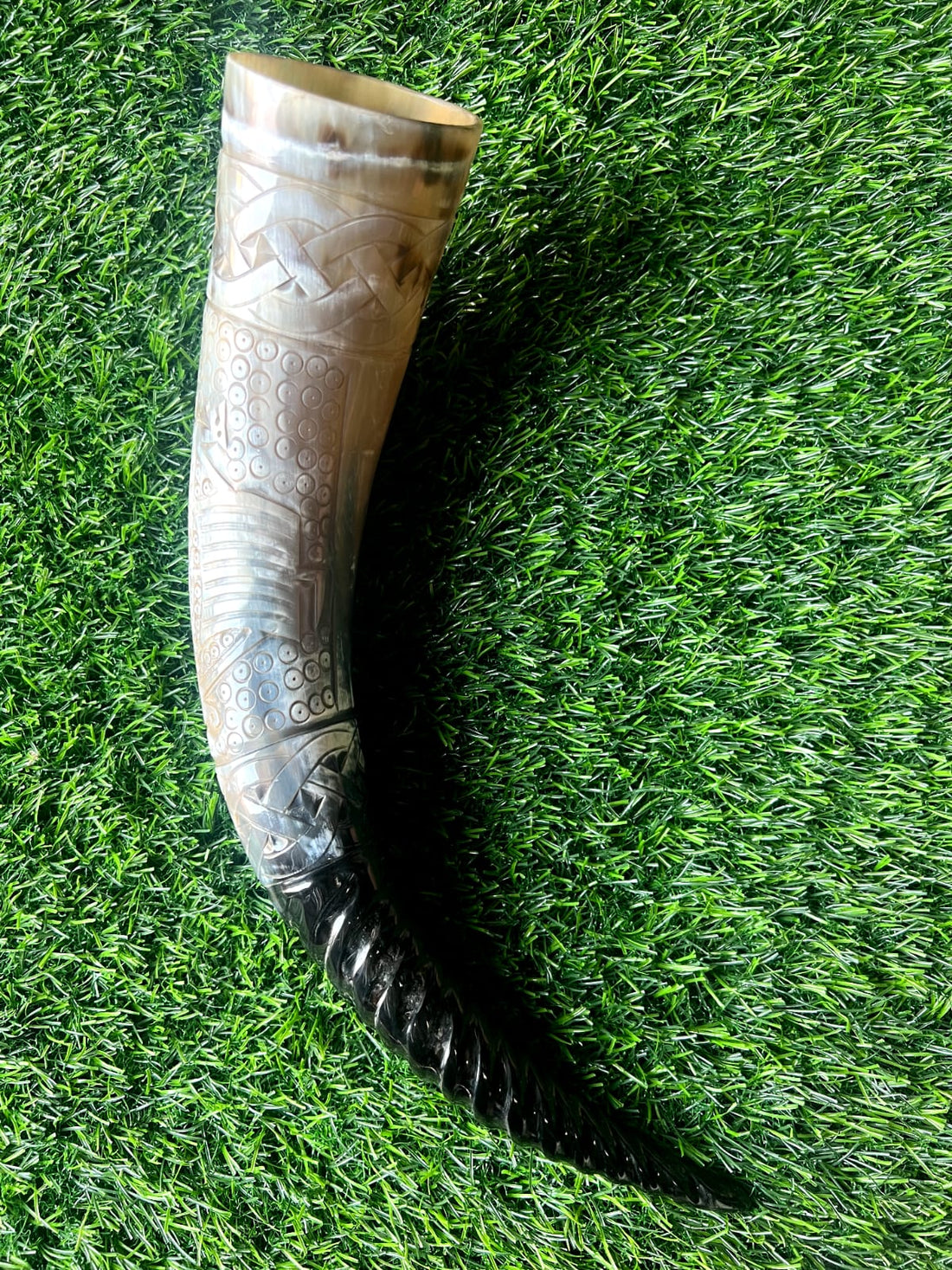 Ancient Engraving Drinking Horn