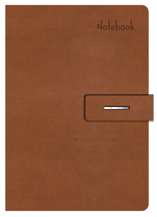 A5 Soft Cover Pu Notebook With Metal Loop Closure