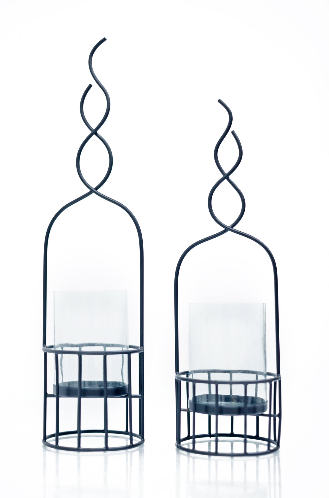 Candle Stand Basket Pair