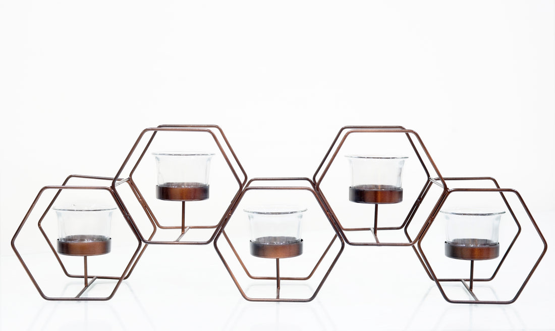 Tea Light Holder - Honeycomb