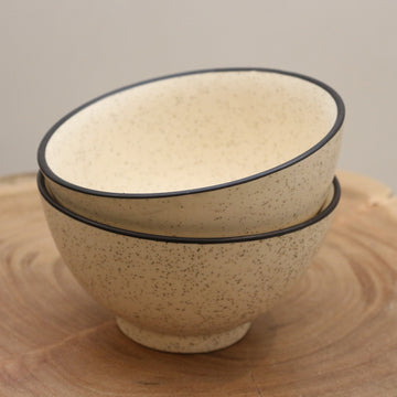 Set Of 2 Beige Color Bowl