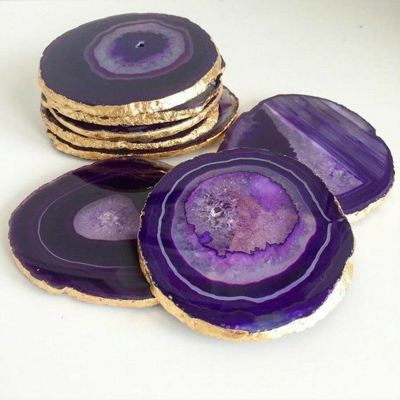 Purple Agate Coasters