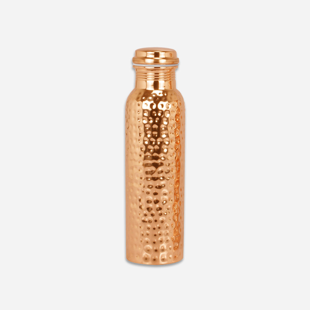 34 Oz Pure Copper Hammered Water Bottle