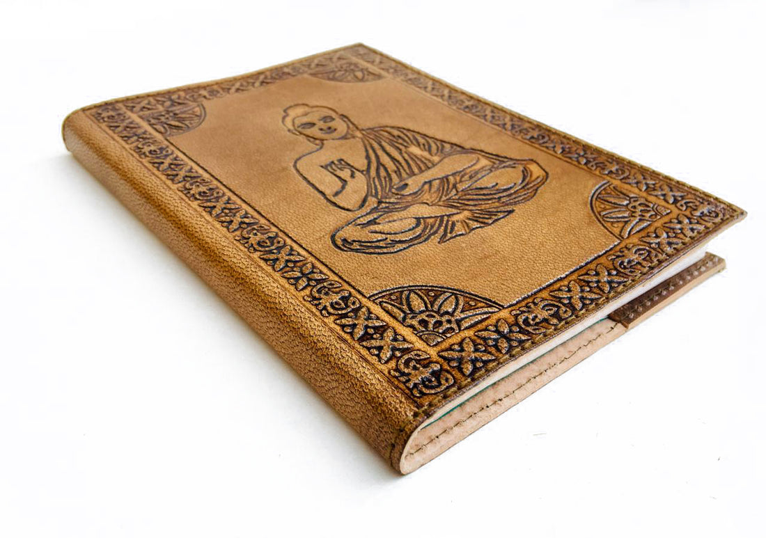 Buddha Embossed Leather Journal