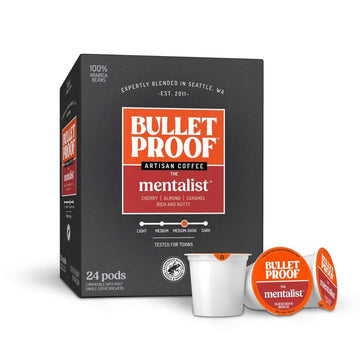 Bulletproof The Mentalist Medium-Dark Roast Single-Serve Pods, 24 Count
