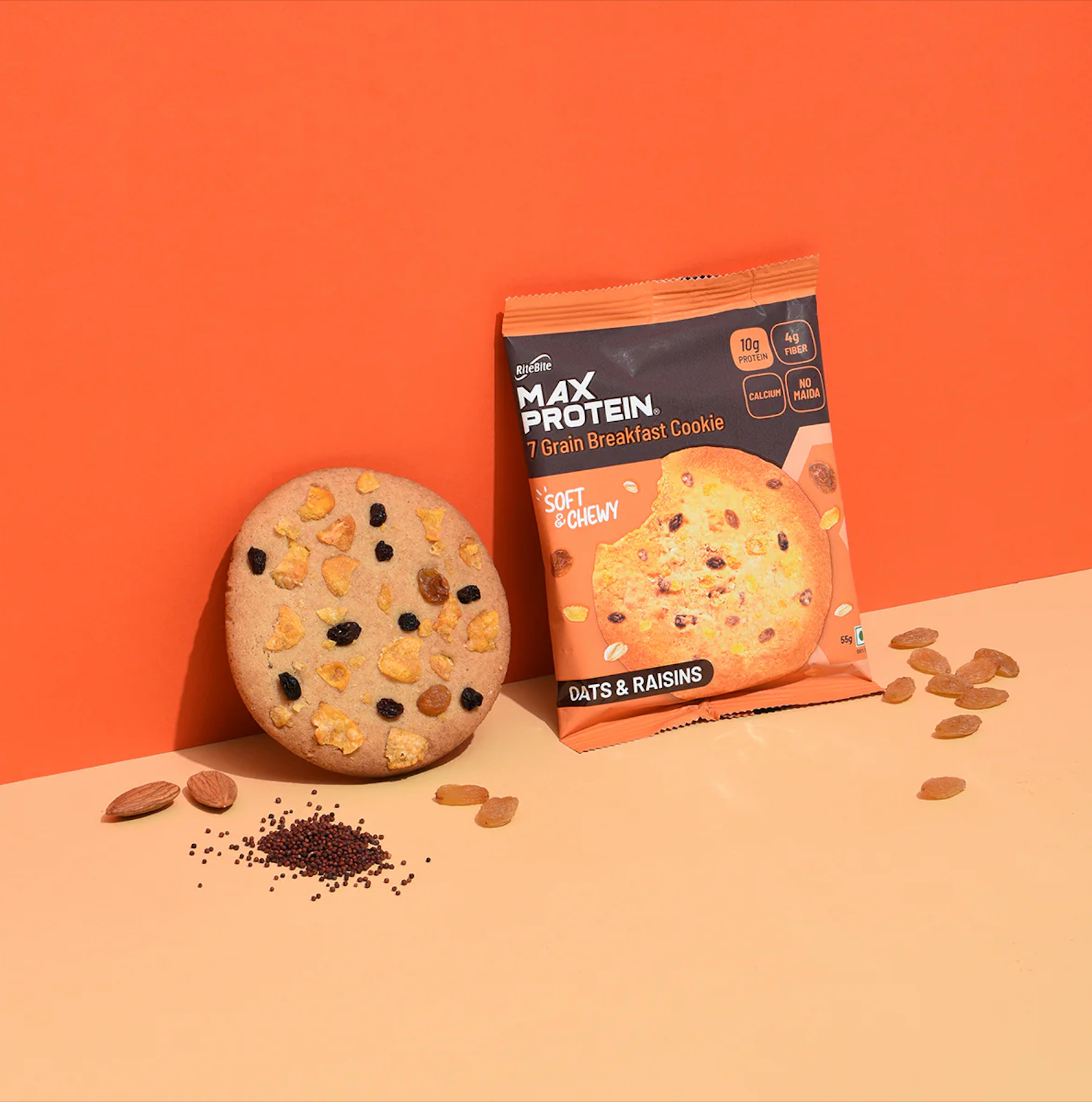 Max Protein Oats & Raisins Cookie - Pack of 6