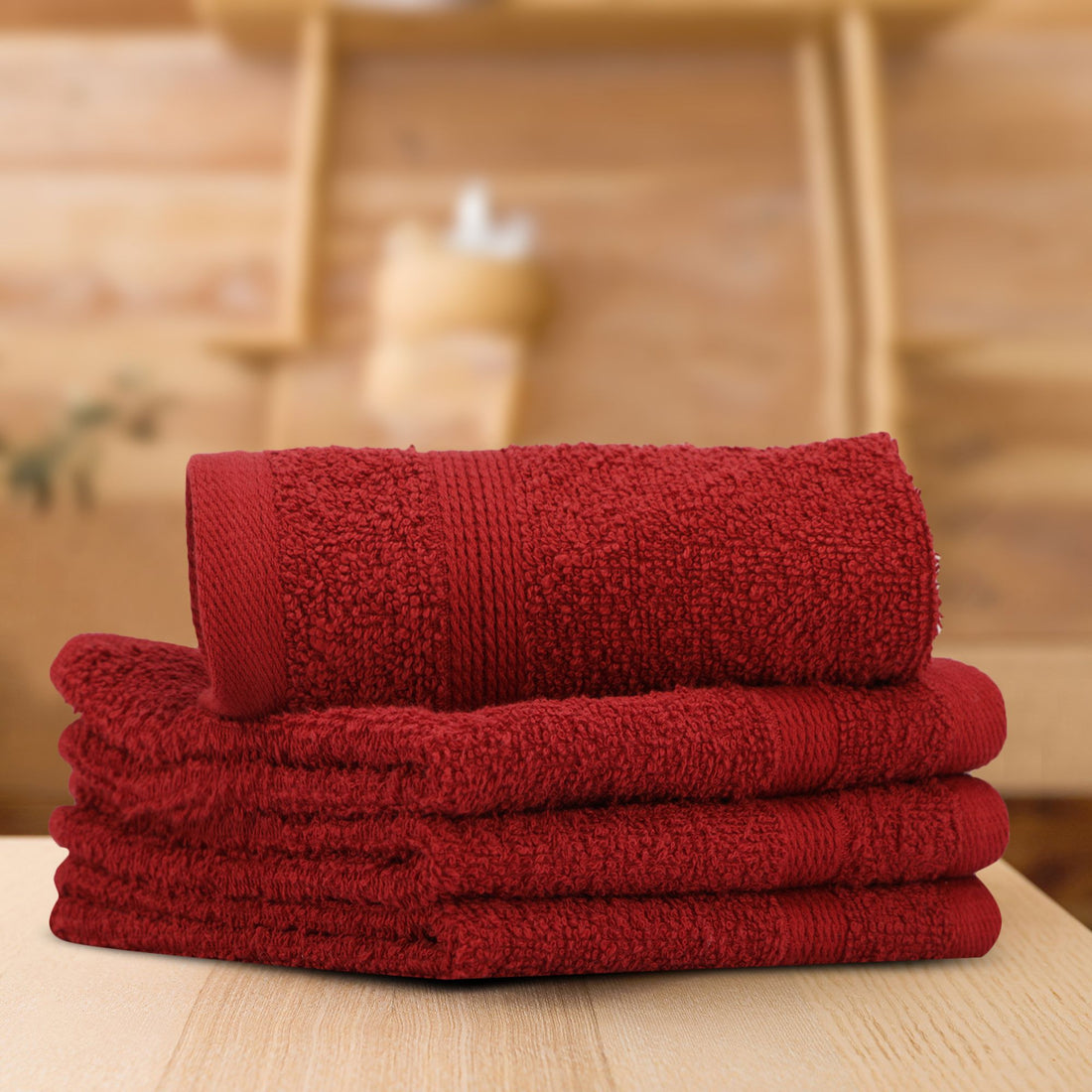 Cotton Face Towel (Red)