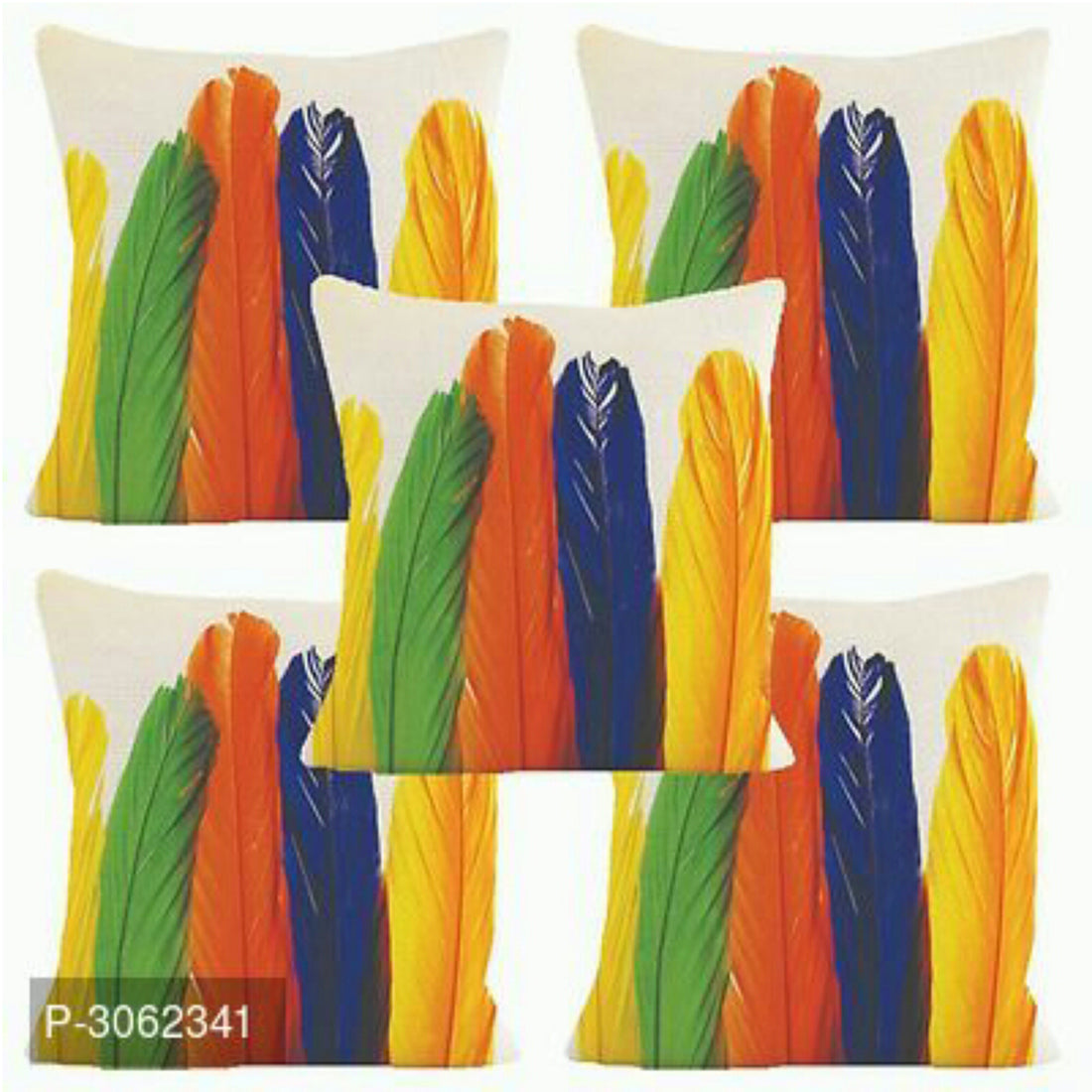 Furs - Digital Print Jute Cushion Cover Set Of 5 Pcs