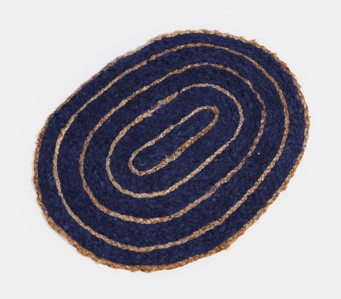 Blue Oval Door Mat