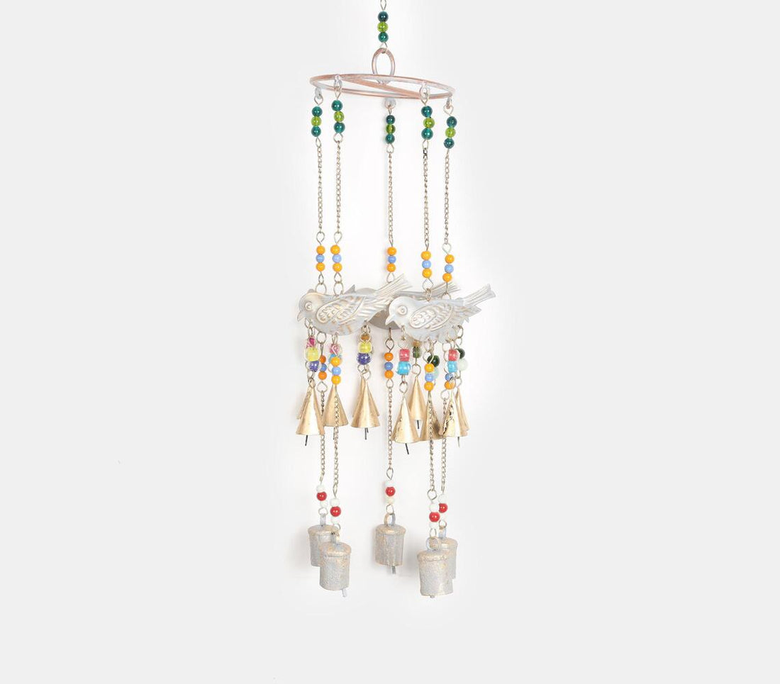 Birds Wind Chime With Multicolor Beads