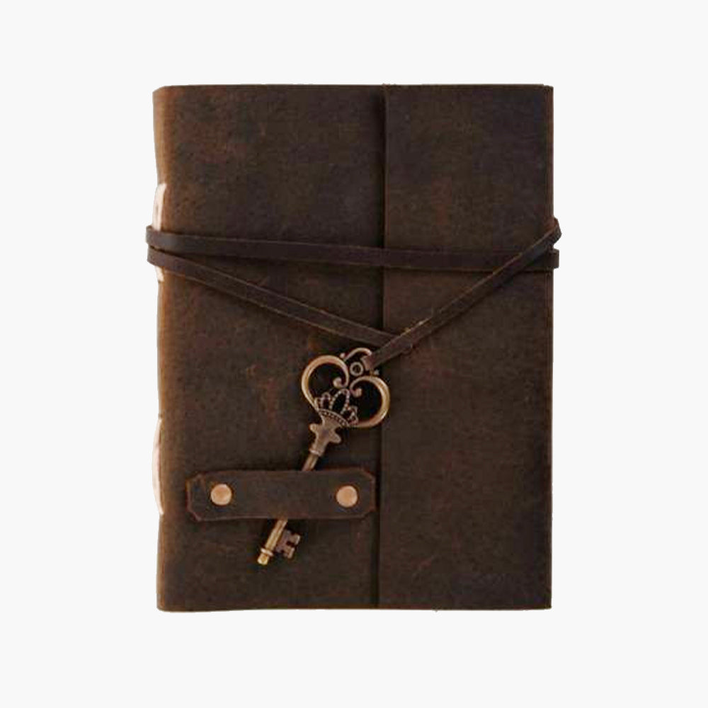 Leather Journal With Flap And Key Dori Lock