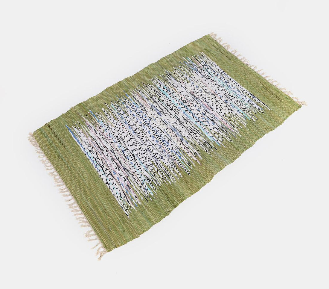 Recycled Cotton Chindi Green Rug